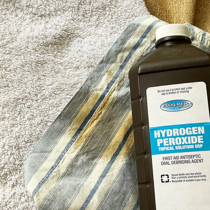 remove stain using Hydrogen Peroxide