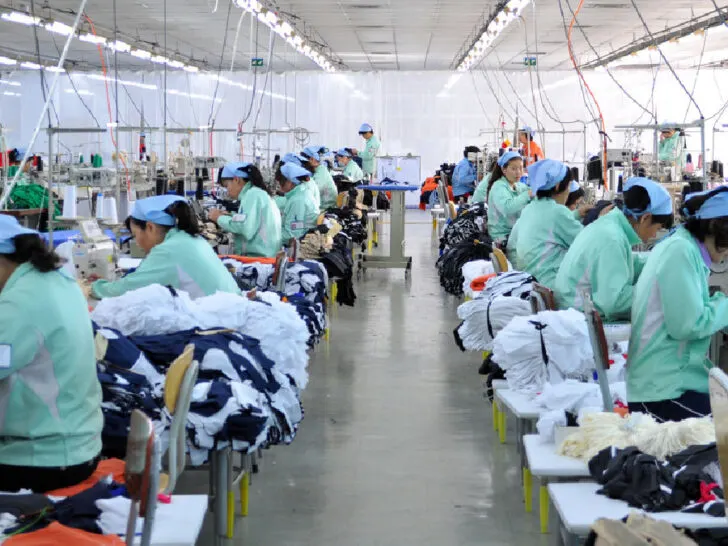 Clothing factory in China