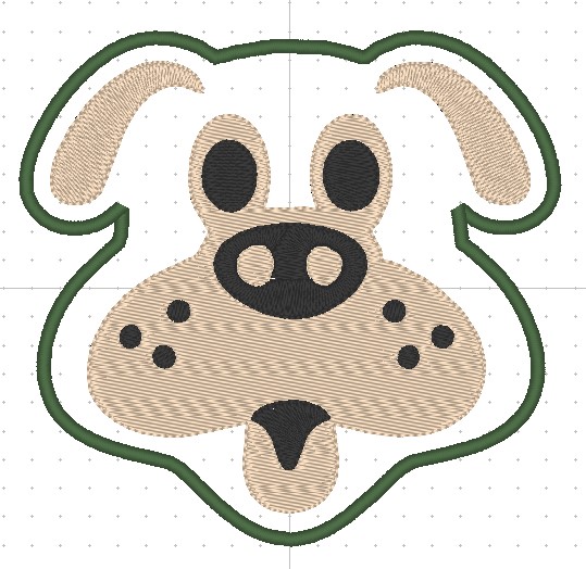 embroidery design dog face