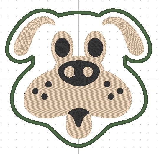 embroidery design dog face