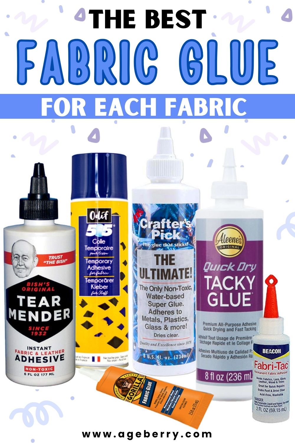 16 OZ FABRIC DRIES CLEAR ADHESIVE