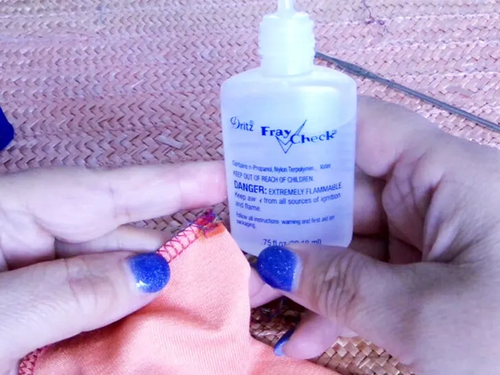 using dritz fray check to secure seam ends on a serger