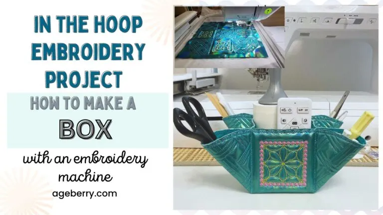 How to make a box - in the hoop embroidery project