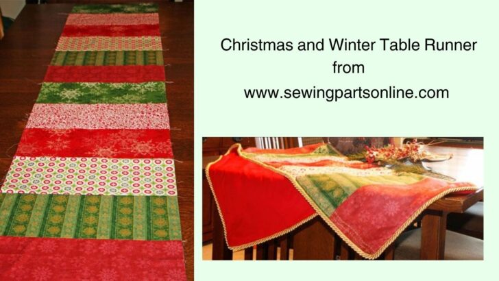 Christmas table runner easy pattern