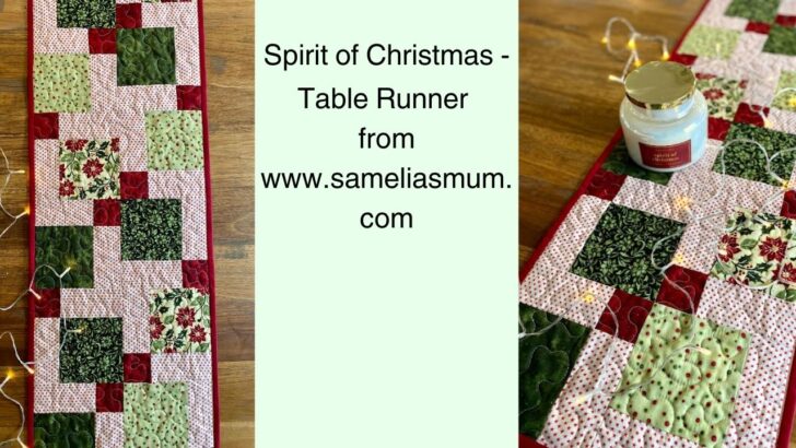 Spirit of Christmas table runner