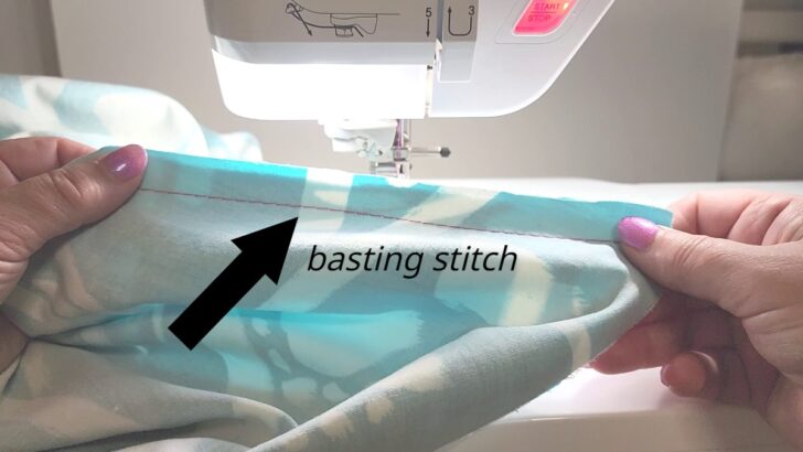 basting stitch by sewing machine