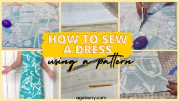 sewing tutorial on how to sew a dress using a pattern