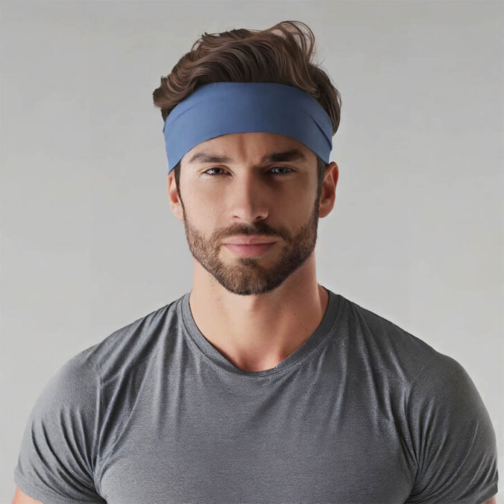 man weraing a sports headband