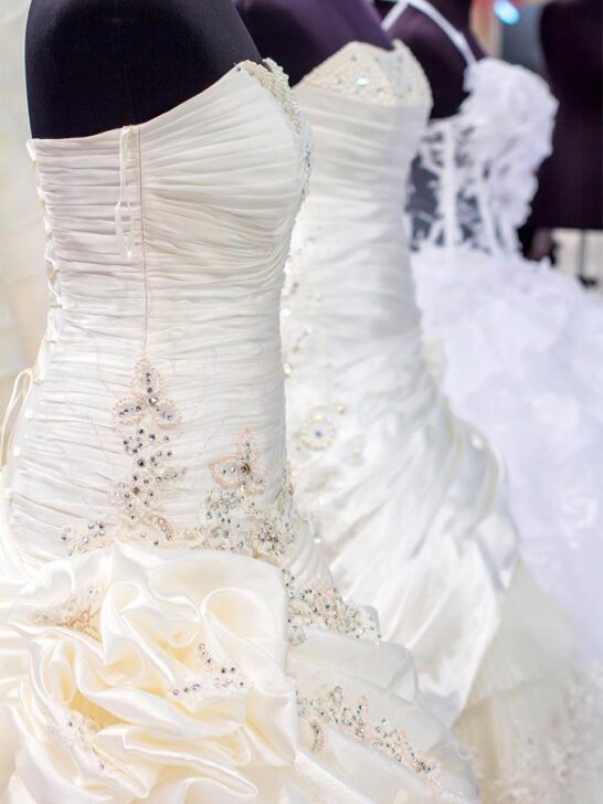 ruched bridal dress