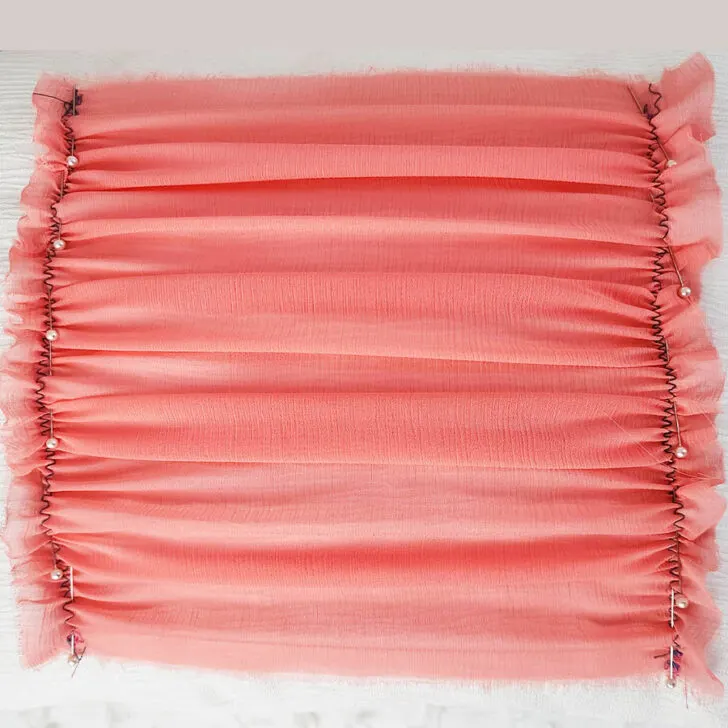 ruched fabric using elastic
