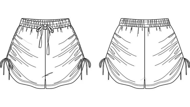 ruched shorts