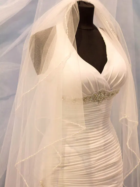 ruching in wedding dress