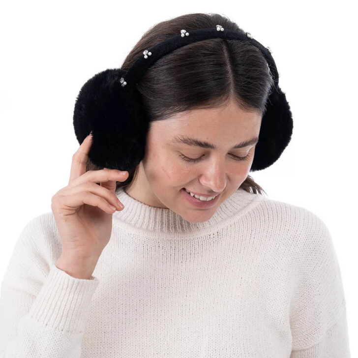 woman wearing earmuffs