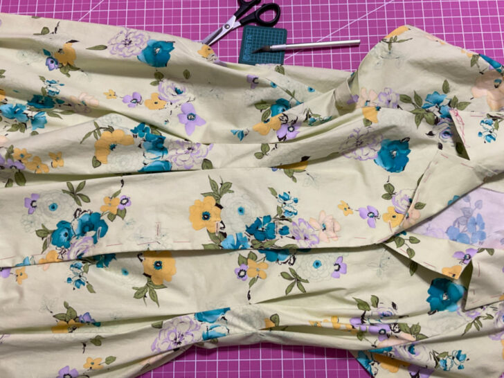 Dress I am making from cotton fabric with elastane