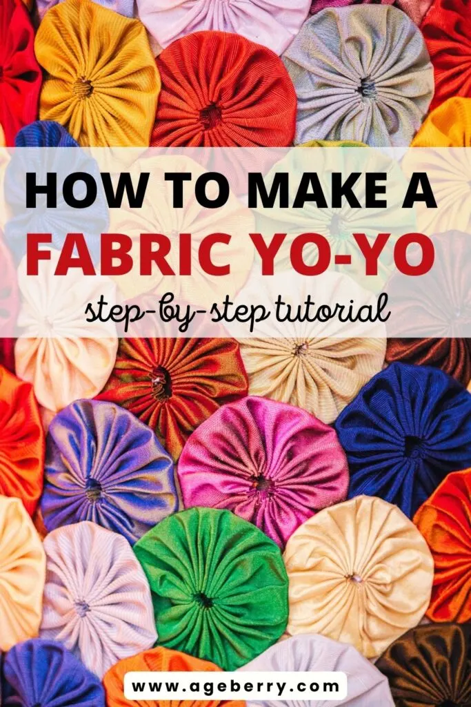 step-by-step tutorial on making fabric yo-yos