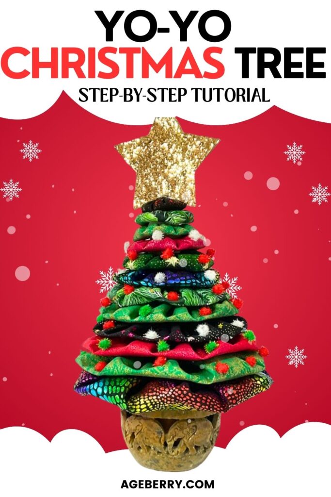 Yo-yo Christmas tree pin