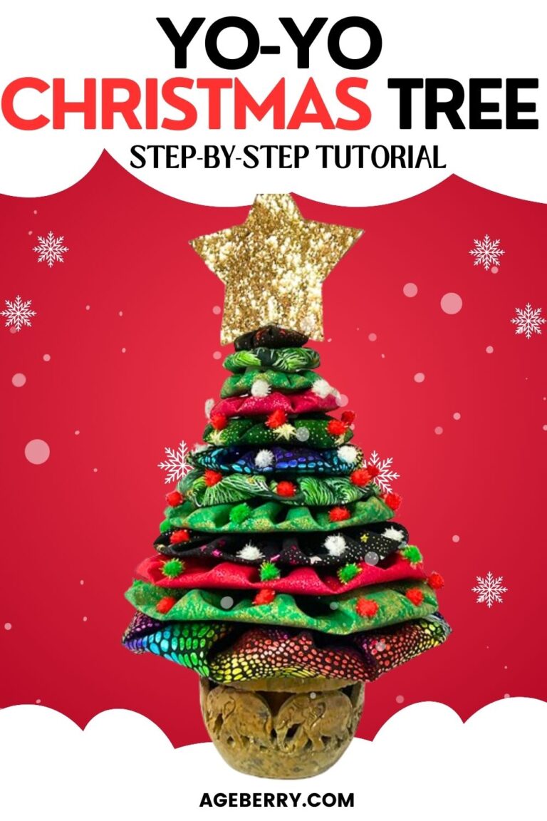 Yo-yo Christmas tree pin