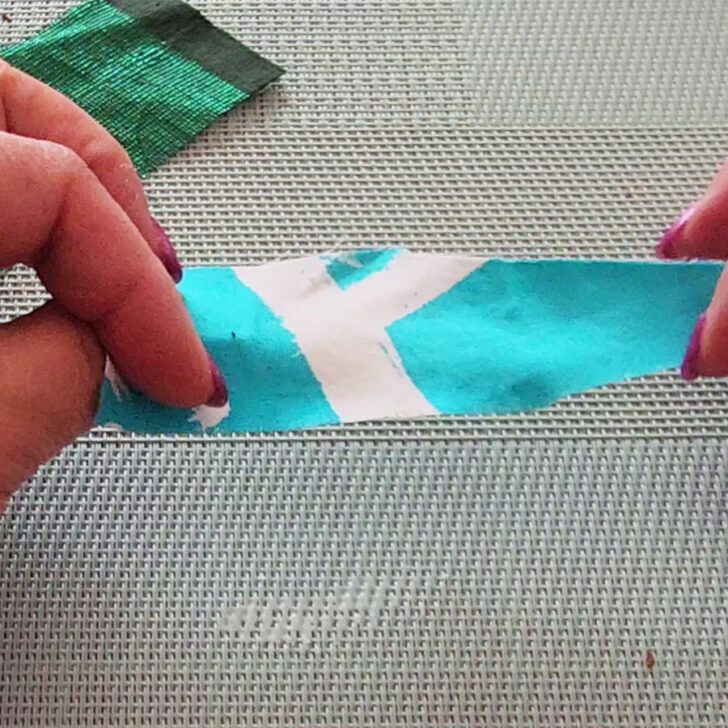 fabric glue remains invisible from the front side of the fabric