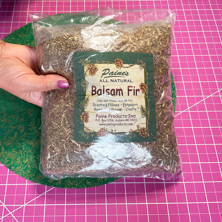 A bag of Balsam Fir Sachet filling