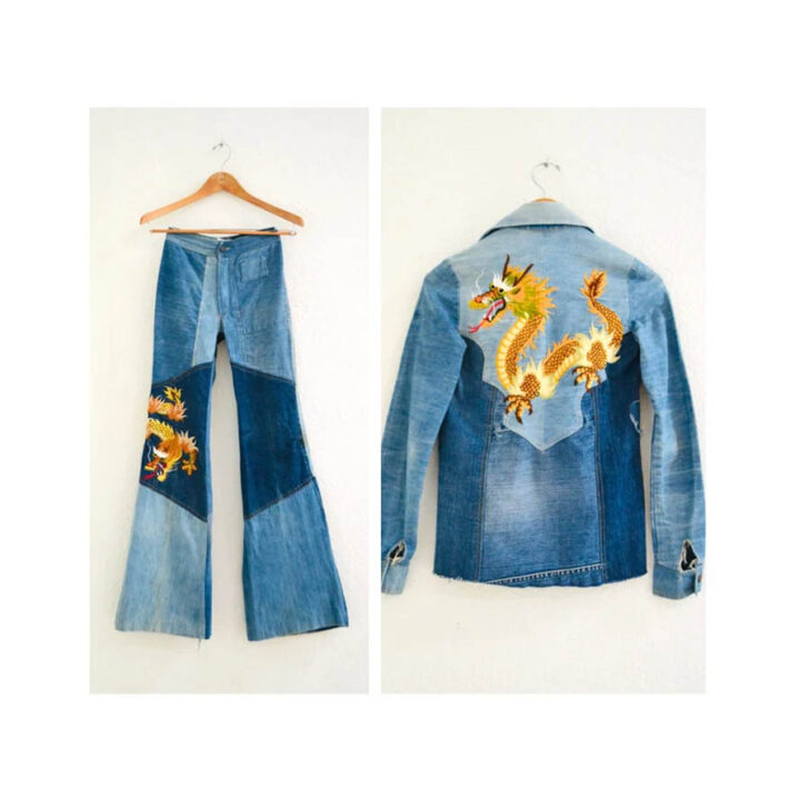 70s Authentic Vintage Patchwork Denim