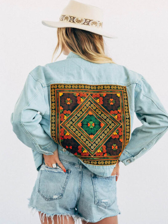 Boho jean jacket