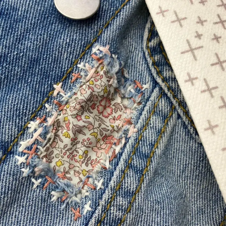 CRISSCROSS Sashiko Stick and Stitch Embroidery Patches