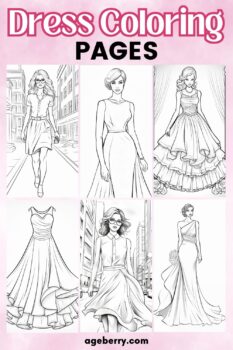 Dress Coloring Pages pinterest