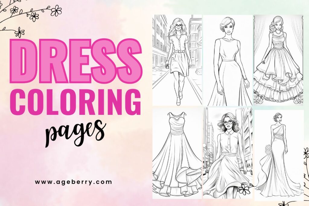 Dress Coloring Pages fb