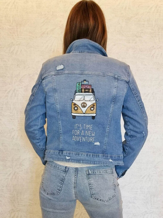 Hand Embroidery Denim Jacket Van