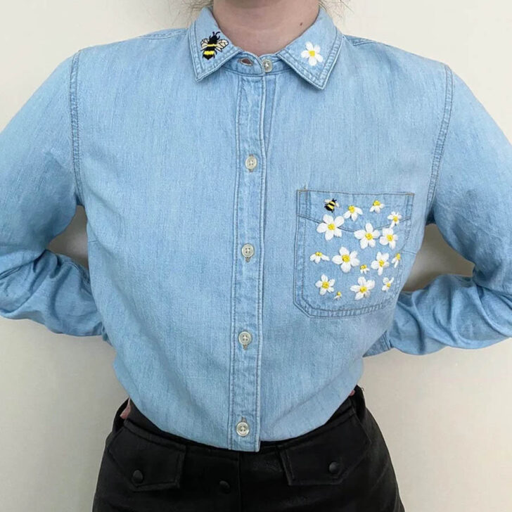 Hand embroidered women’s shirt