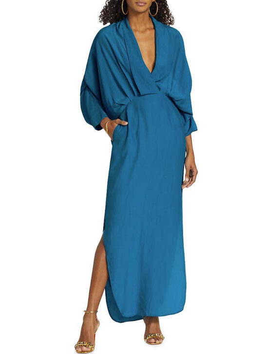 SWF Artista Plunge Wrap Maxi Dress