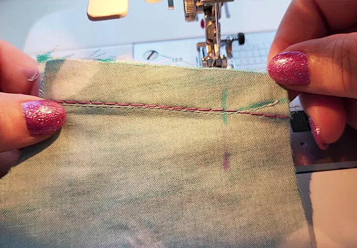 Sew the permanent stitches as close to the basting stitches