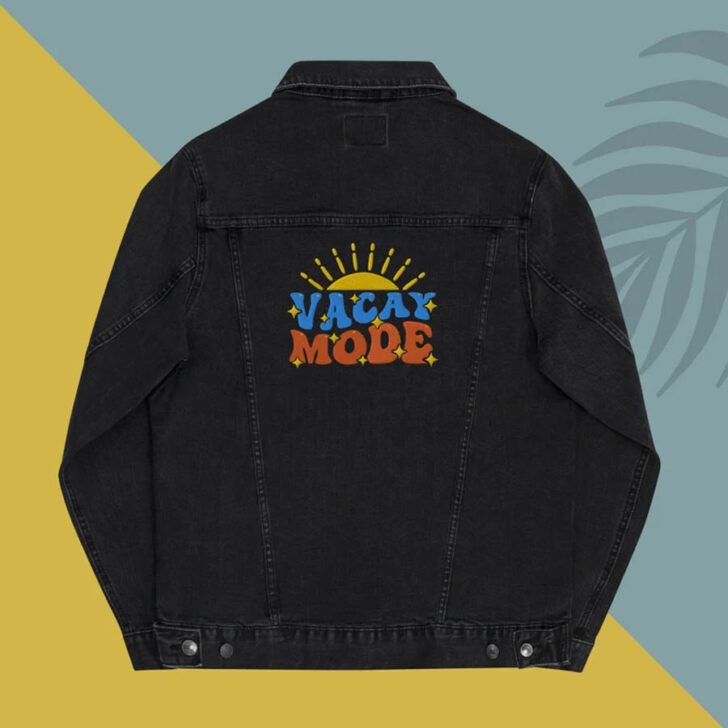 Vacay Mode Embroidered Denim Jacket