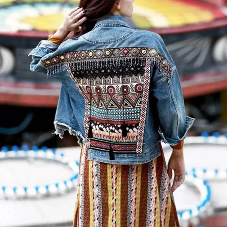 Women Boho Embroidery Jacket