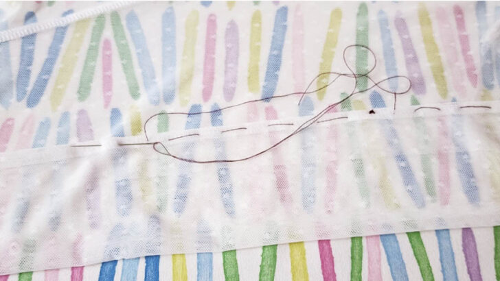 basting using a sewing needle