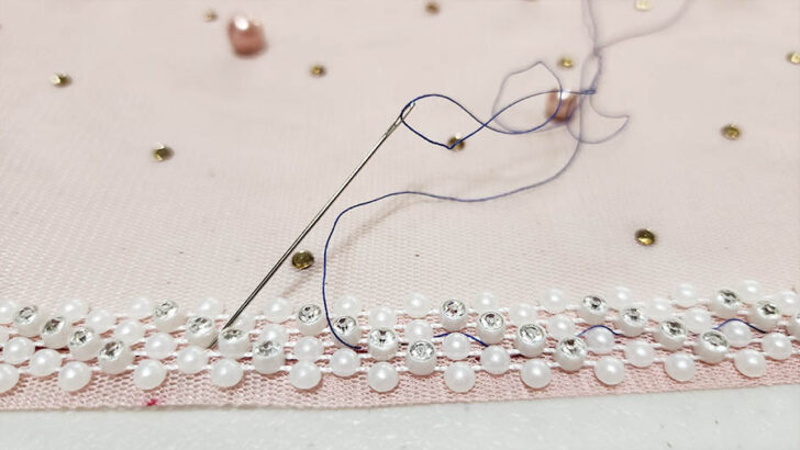 basting when attaching embellishments