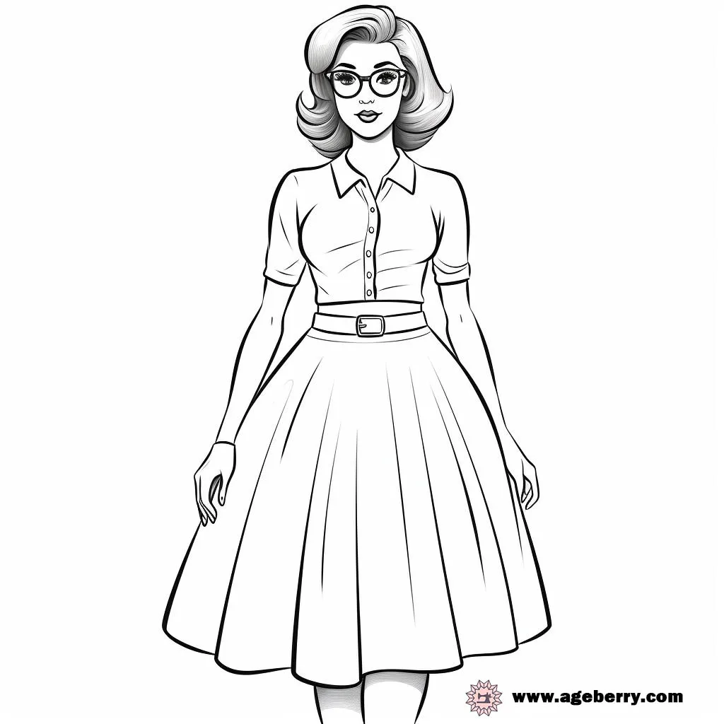 business dress coloring page (3)