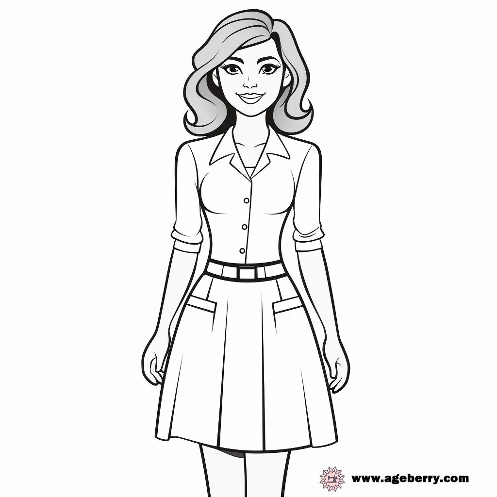 business dress coloring page (5)