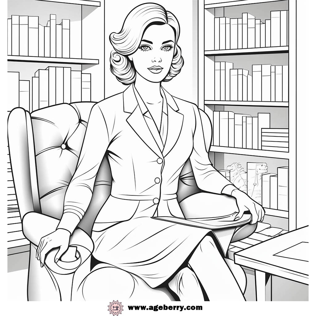 business dress coloring page (6)