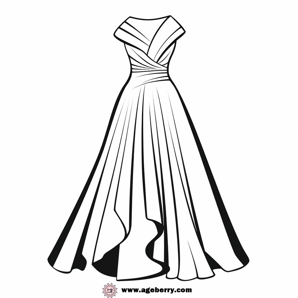 evening gown dress coloring page (30)