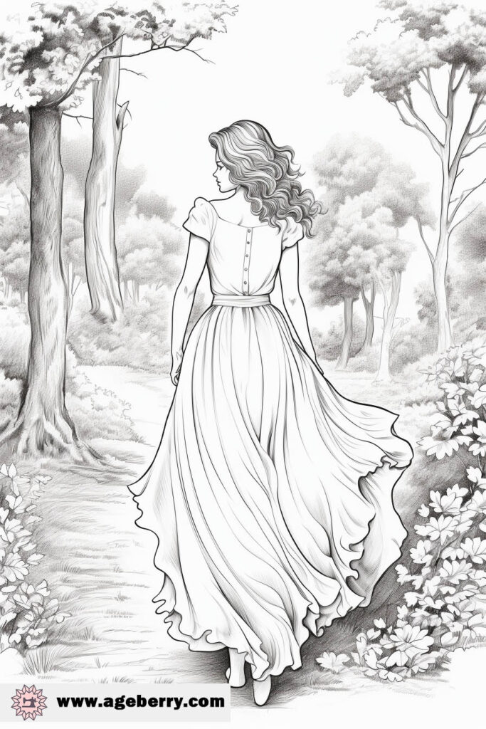 modern dress coloring page (18)