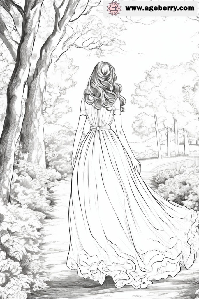 modern dress coloring page (19)