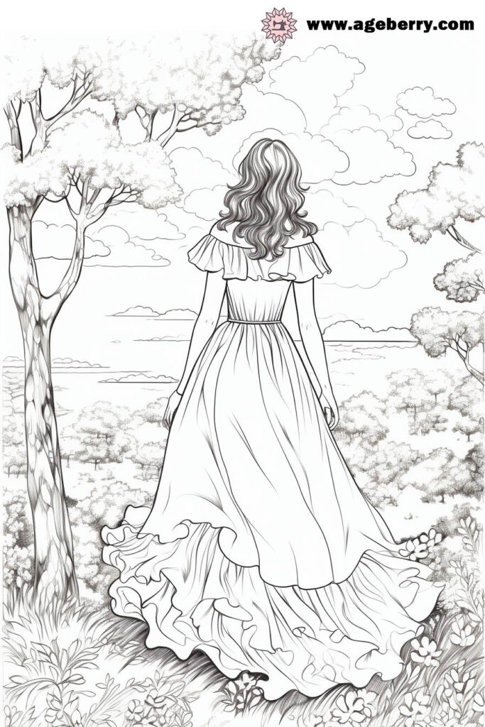 modern dress coloring page (21)