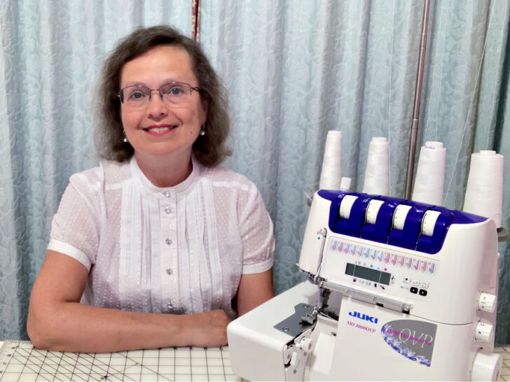 I am with my favorite serger JUKI MO-2000