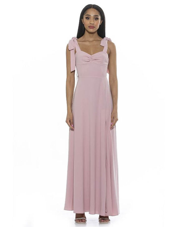 ALEXIA ADMOR Side Slit Sweetheart Maxi Dress