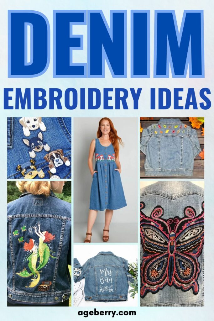 Denim Embroidery Ideas pinterest