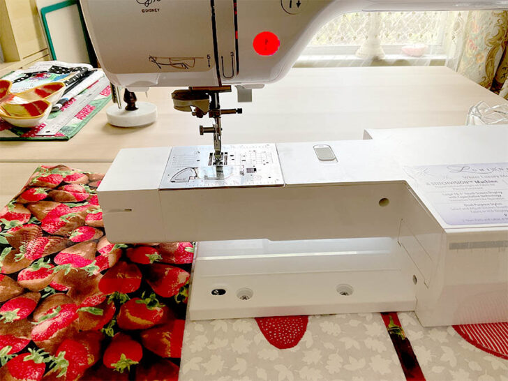 Free Arm Capability of a modern sewing machine