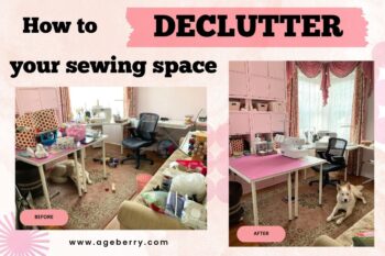How to declutter your sewing space fb