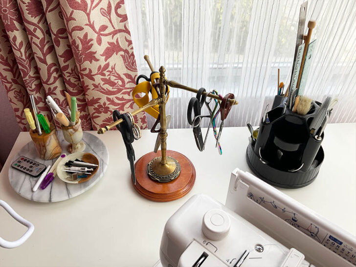 hanging scissors on a pegboard