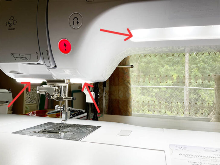 lighting in modern sewing machines